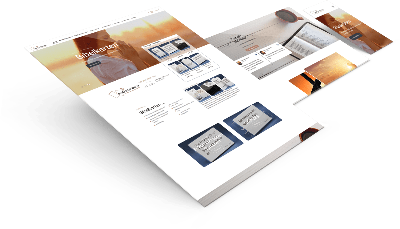 Bible Cards Webshop - Created by Christian Web Designer